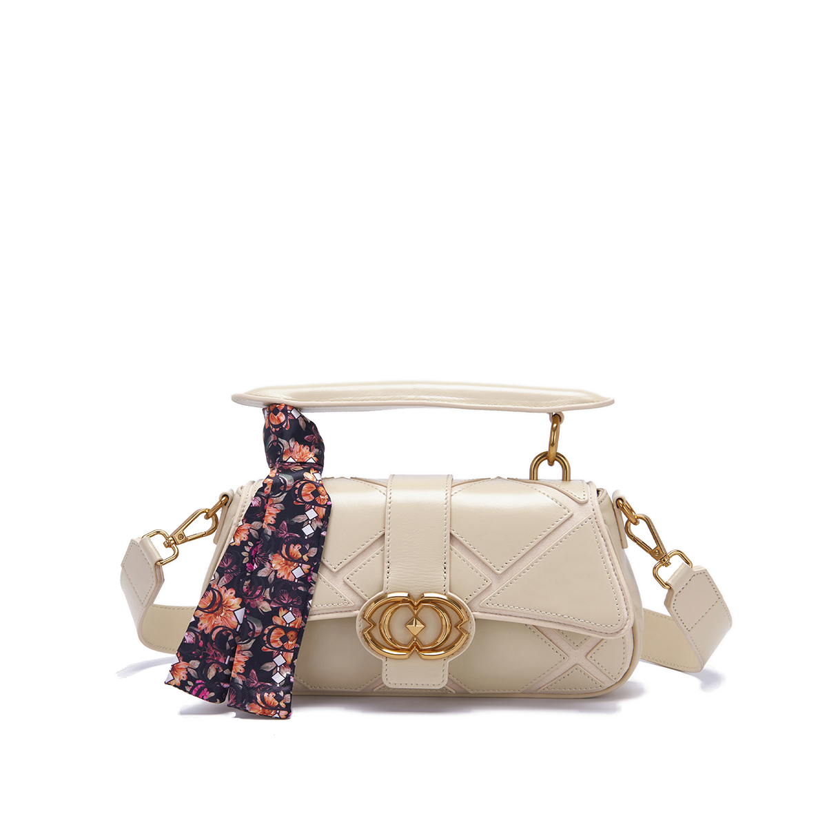 La Carrie Bag – Elfenbeinfarbene Knosso-Handtasche