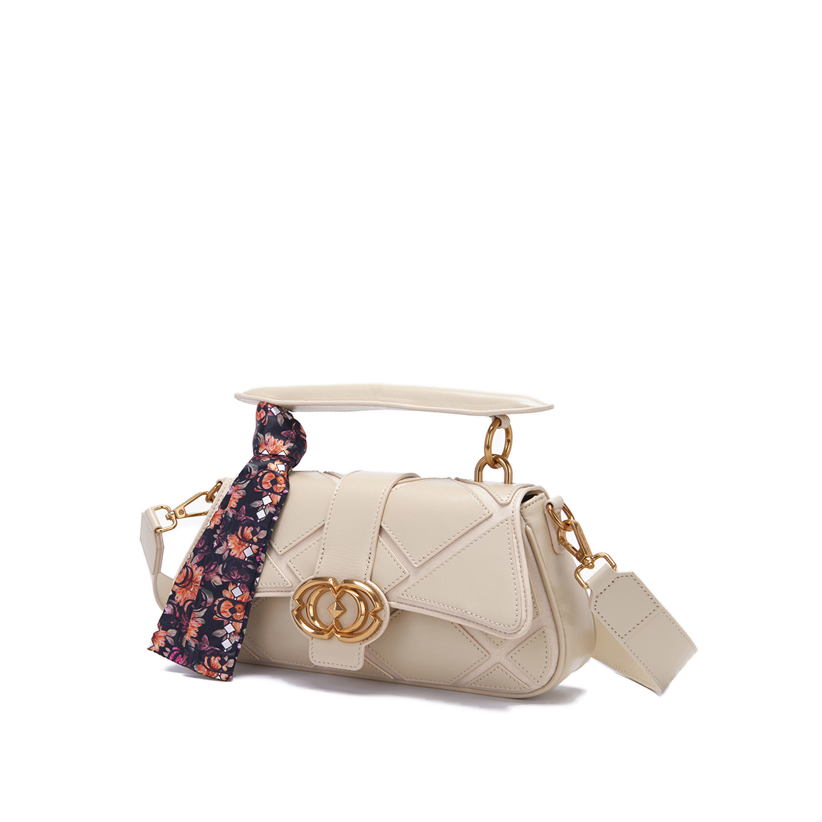 La Carrie Bag – Elfenbeinfarbene Knosso-Handtasche