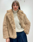 Le streghe - eco pelliccia corta color biscotto