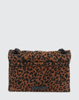Kurt Geiger Mini Kensington Borsa Donna in Camoscio Leopardato Marrone e Nero