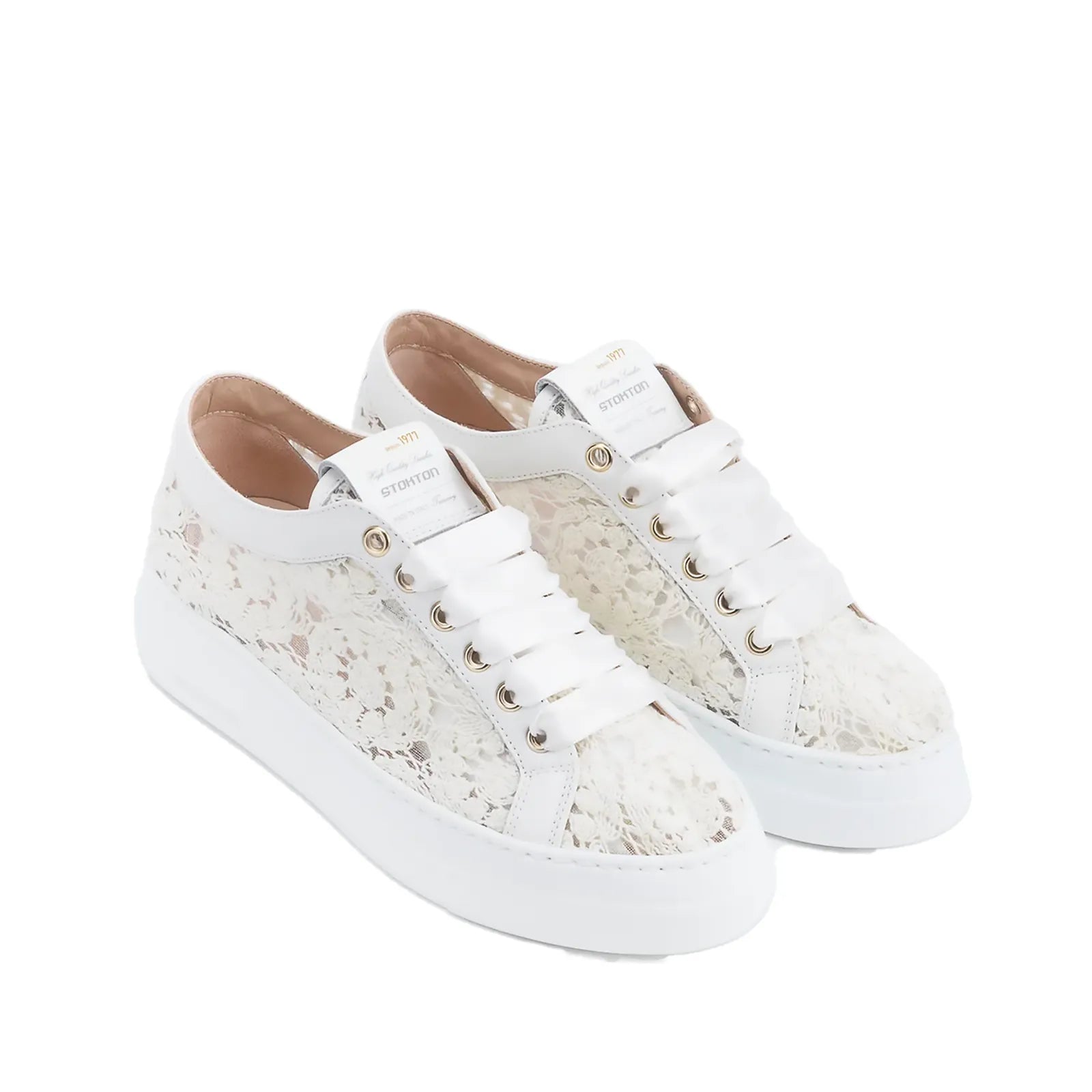 Stokton - Sneakers Pizzo Ecru'