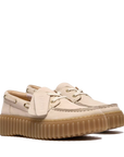Clarks - Torhill Boat Donna Mocassino Camoscio Latte