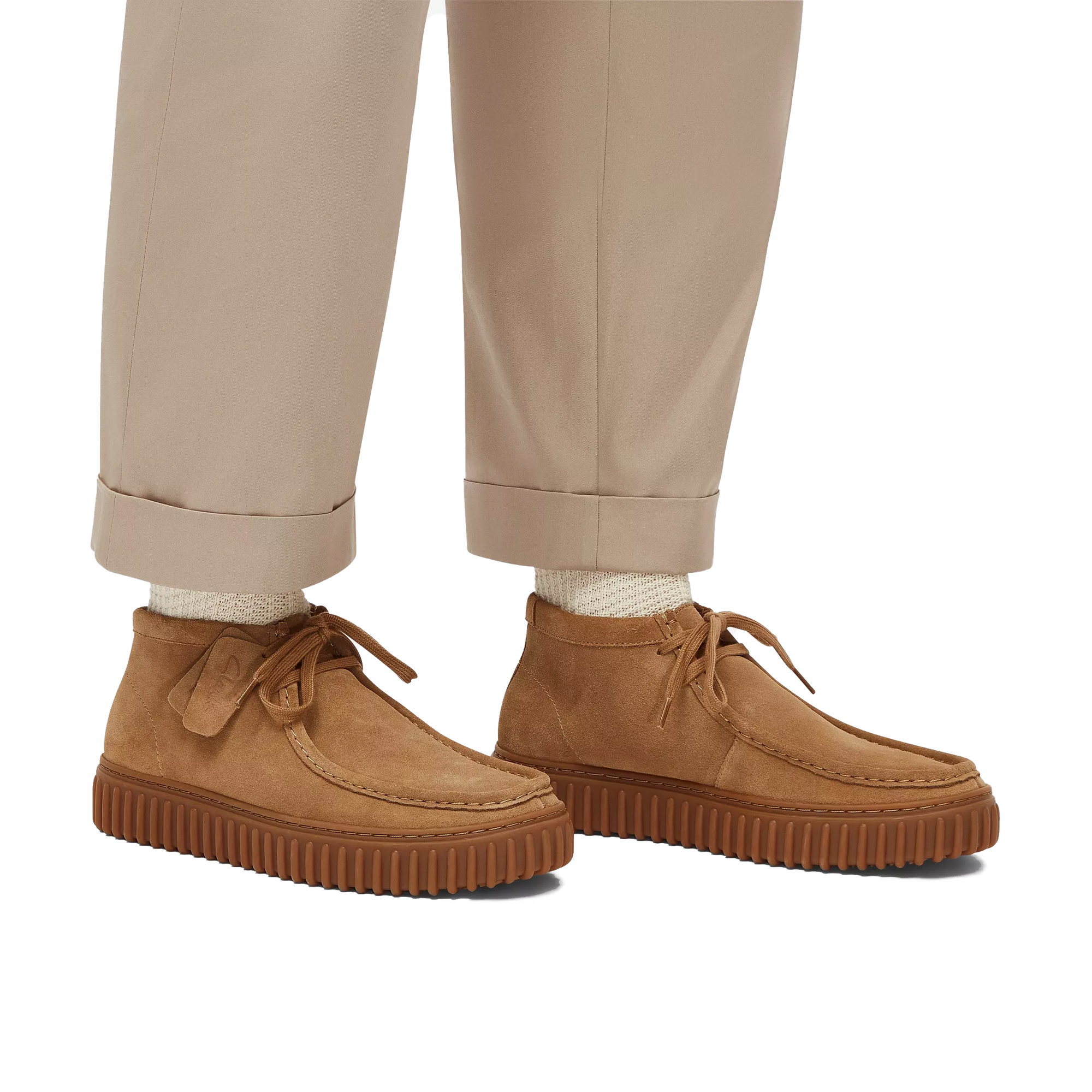 Clarks - Torhill Hi Uomo Stivaletto Camoscio sabbia