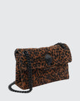 Kurt Geiger Mini Kensington Borsa Donna in Camoscio Leopardato Marrone e Nero