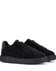 Hogan H-Stripes Uomo Sneakers in Camoscio Blu Notte