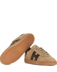 Hogan Cool H647 Sneakers Donna Beige in Nabuk e Pelle Marrone