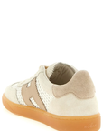 dettaglio tessuto traforato sneakers Hogan Cool donna panna effetto intrecciato