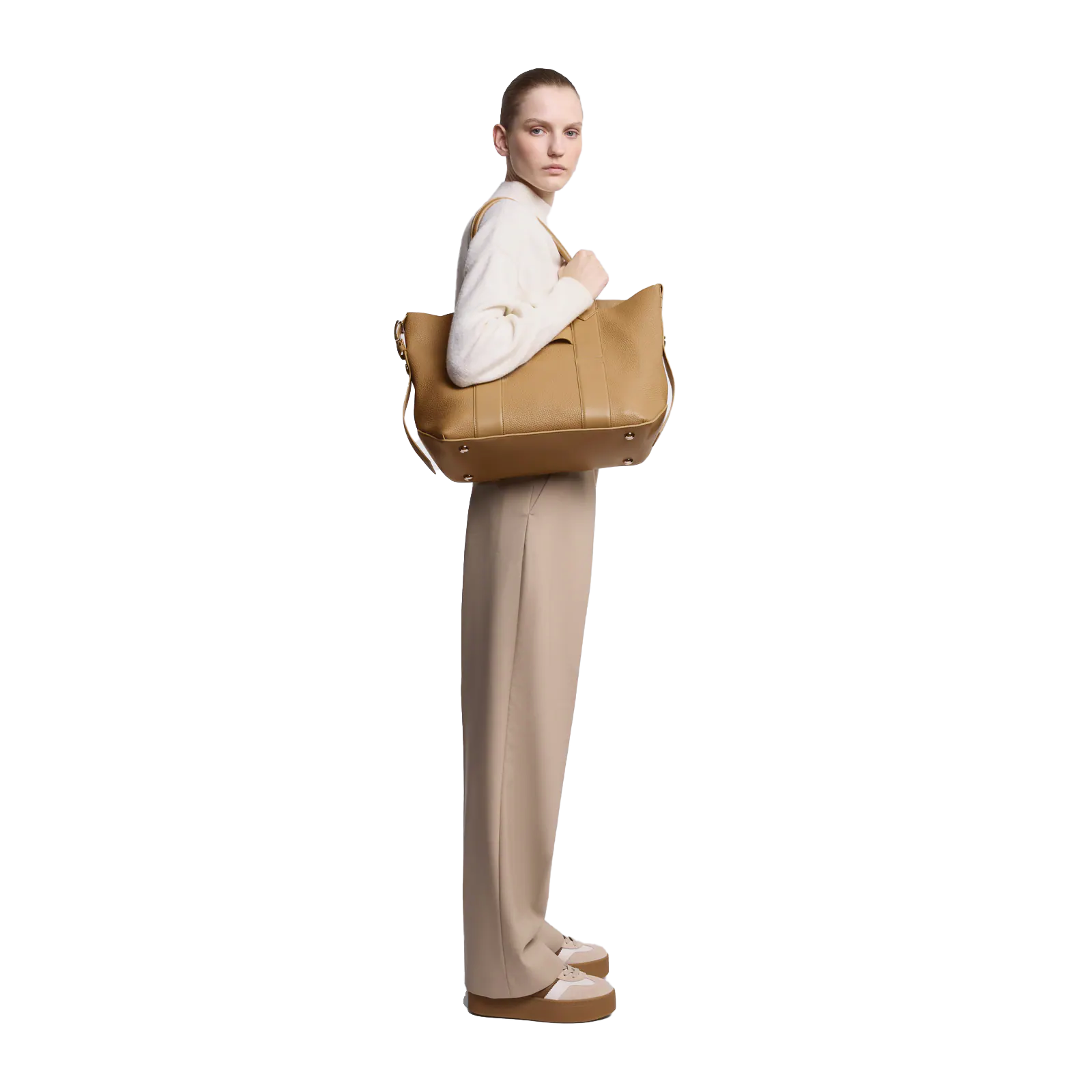 Hogan - Borsa Script Media Beige