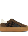 Hogan - Crosswind Donna Sneakers Camoscio Marrone Pied de Poule