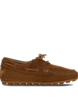 scarpe da barca hogan olympia donna marrone camoscio vista laterale