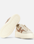 suola platform sneakers hogan h-stripes donna colore panna