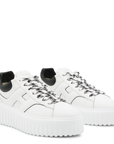 sneakers hogan h-stripes donna bianca con tallone nero