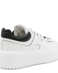 vista dallalto sneakers hogan h-stripes lacci bicolore donna