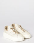 Hogan - H-Stripes Sneakers Donna Burro Pelle Martellata