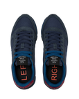 SUN68 - Tom Solid Sneakers Suede Blue Bordeaux