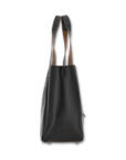 Hogan Trend shopper donna nera in pelle vista laterale