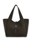 Hogan Trend borsa shopping donna in camoscio marrone vista frontale