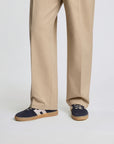 Hogan Cool uomo Made in Italy in camoscio blu e suola ambra