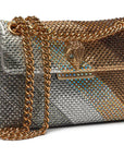 Kurt Geiger Mini Kensington L Borsa Gioiello Donna Argento Multicolor