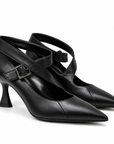 Isabelle Paris- décolleté in pelle nero