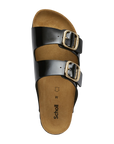 Scholl - Sandali Josephine Nero Fibbia Oro