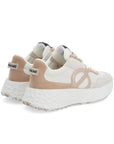 sneakers no name beige rosa donna suola platform