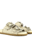 Coral Blue - Sandalo Intreccio Off White