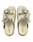 Coral Blue - Sandalo Intreccio Off White
