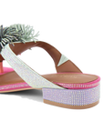 Kurt Geiger - Infradito Pom Pom Multicolor Strass