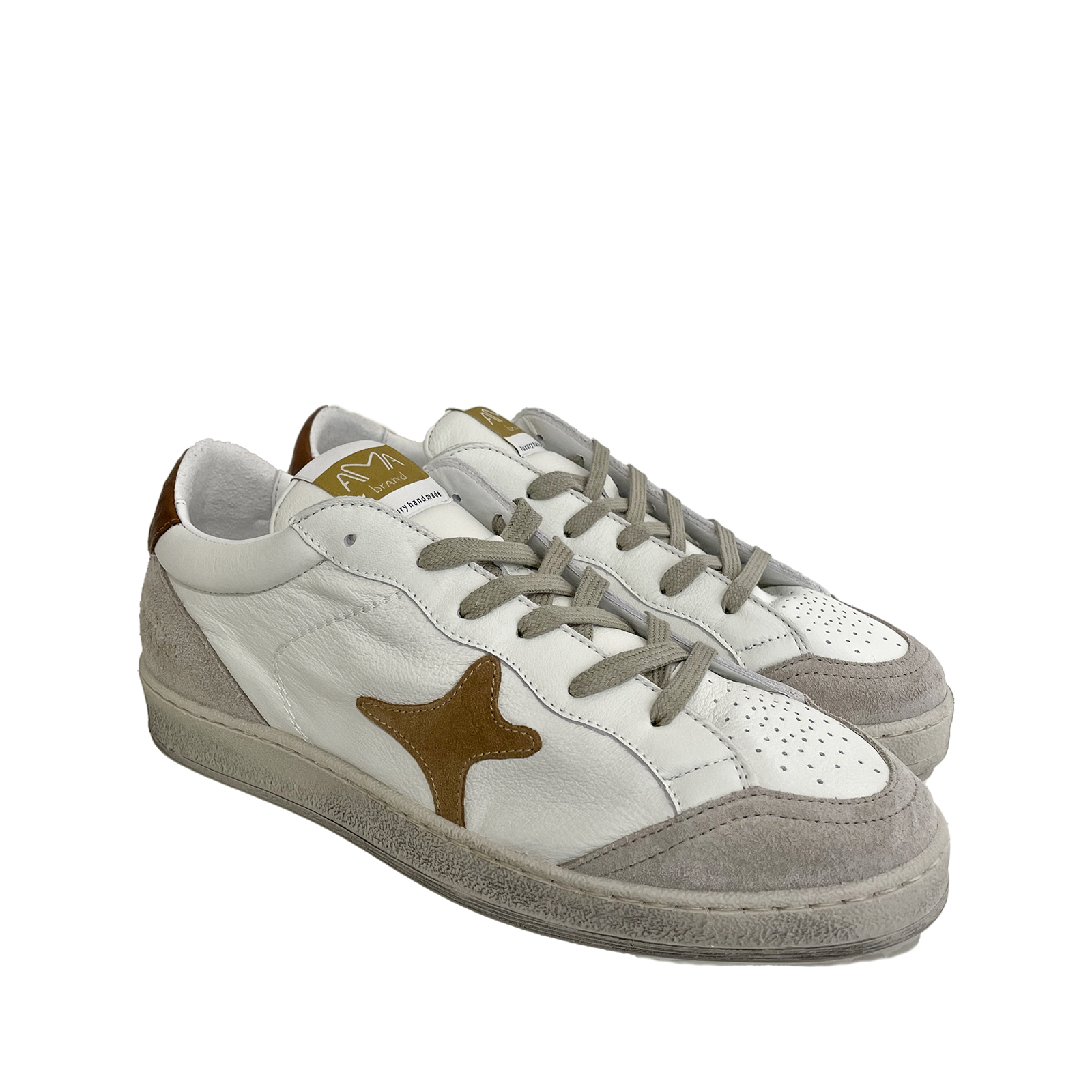 Ama Brand - Sneakers Sun Bianco Cuoio