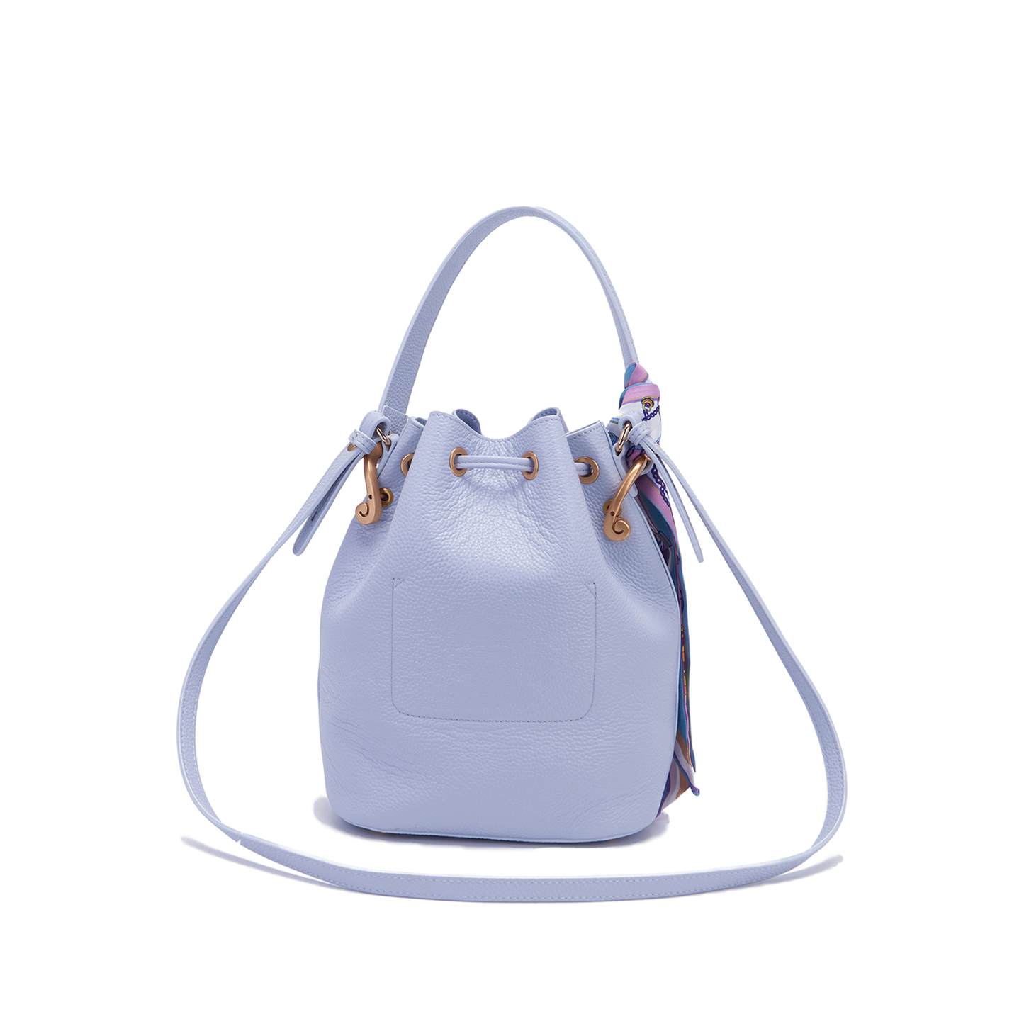 The Carrie Bag - Bucket Bag Drilled Logo Light Blue 