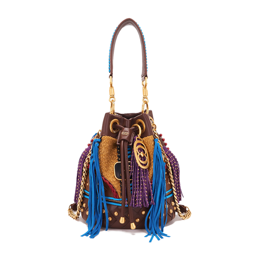 La Carrie Bag - Secchiello Jungle Marrone Multi