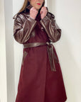 Meme road - cappotto trench burgundy