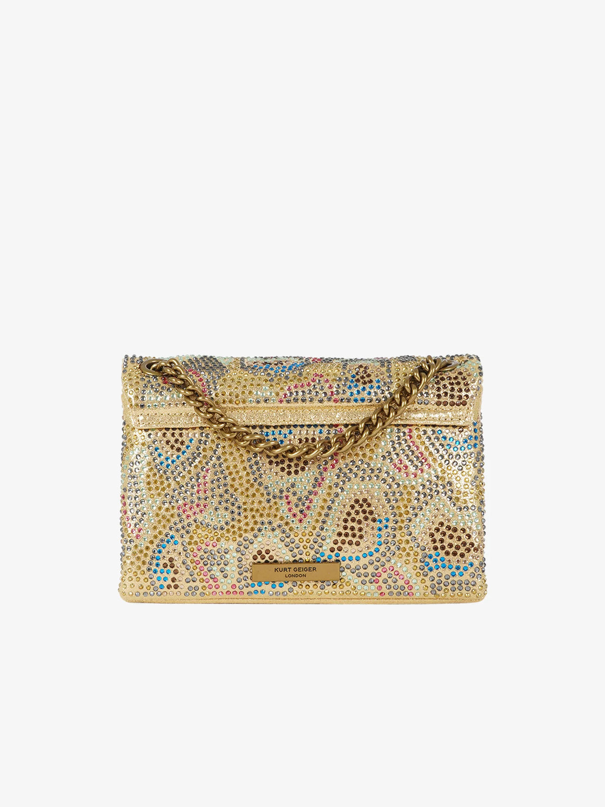 Kurt Geiger Fabric Mini Kensington Borsa Gioiello Donna Oro Multicolor