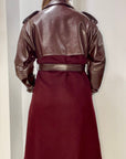 Meme road - cappotto trench burgundy