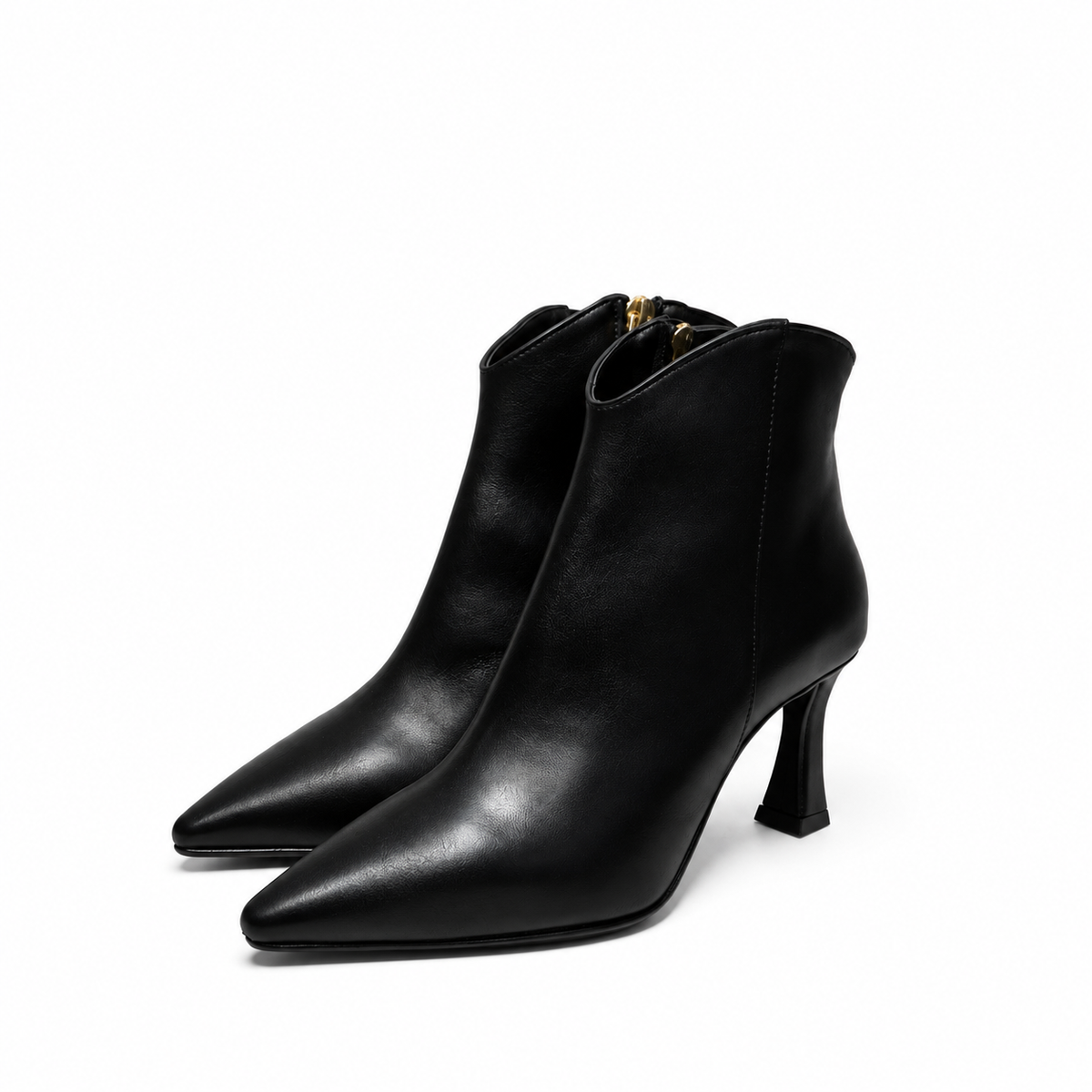 Bianca Di - Stivaletto in Pelle nera con zip laterale