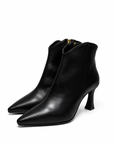 Bianca Di - Stivaletto in Pelle nera con zip laterale