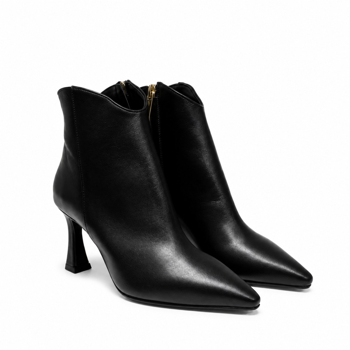 Bianca Di - Stivaletto in Pelle nera con zip laterale