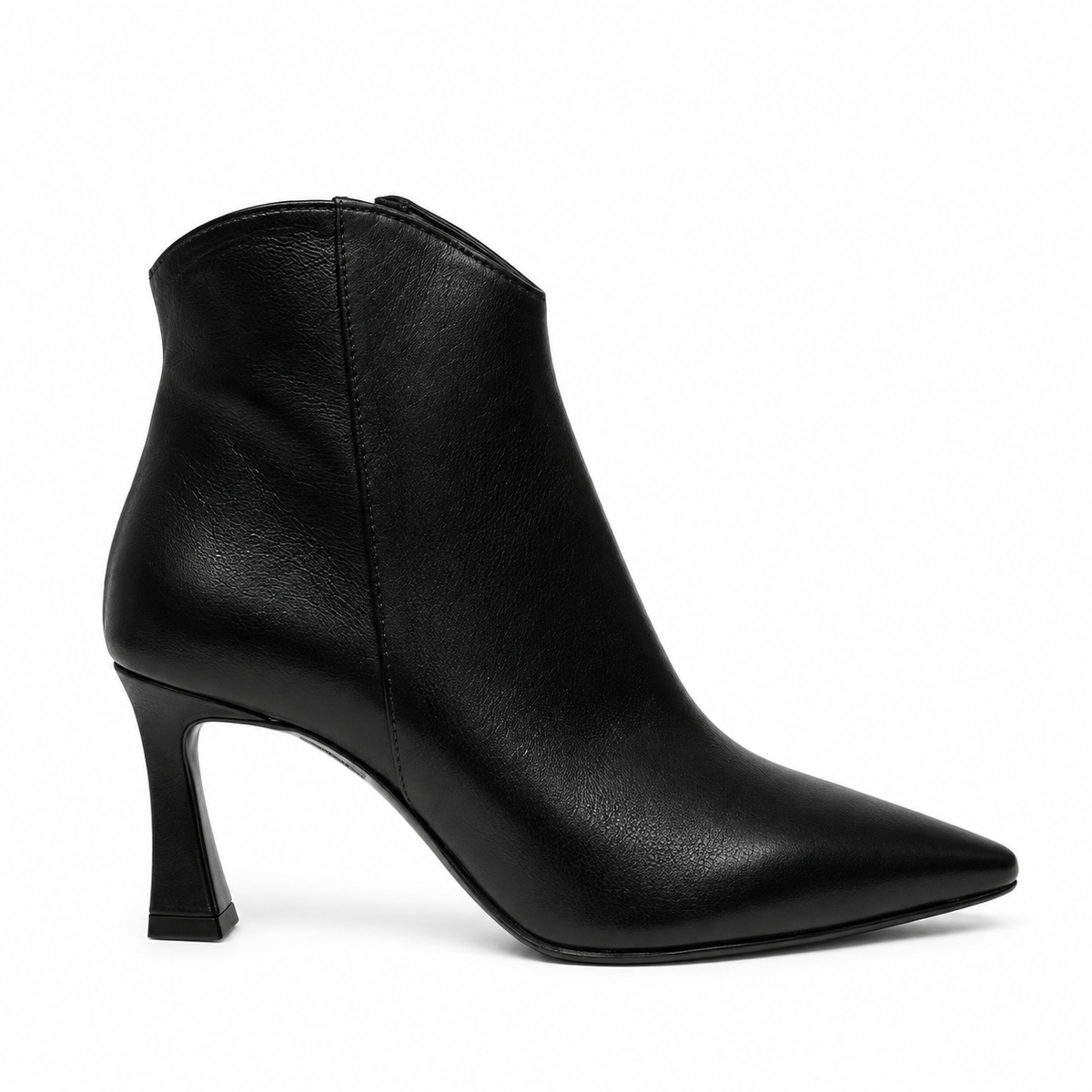 Bianca Di - Stivaletto in Pelle nera con zip laterale