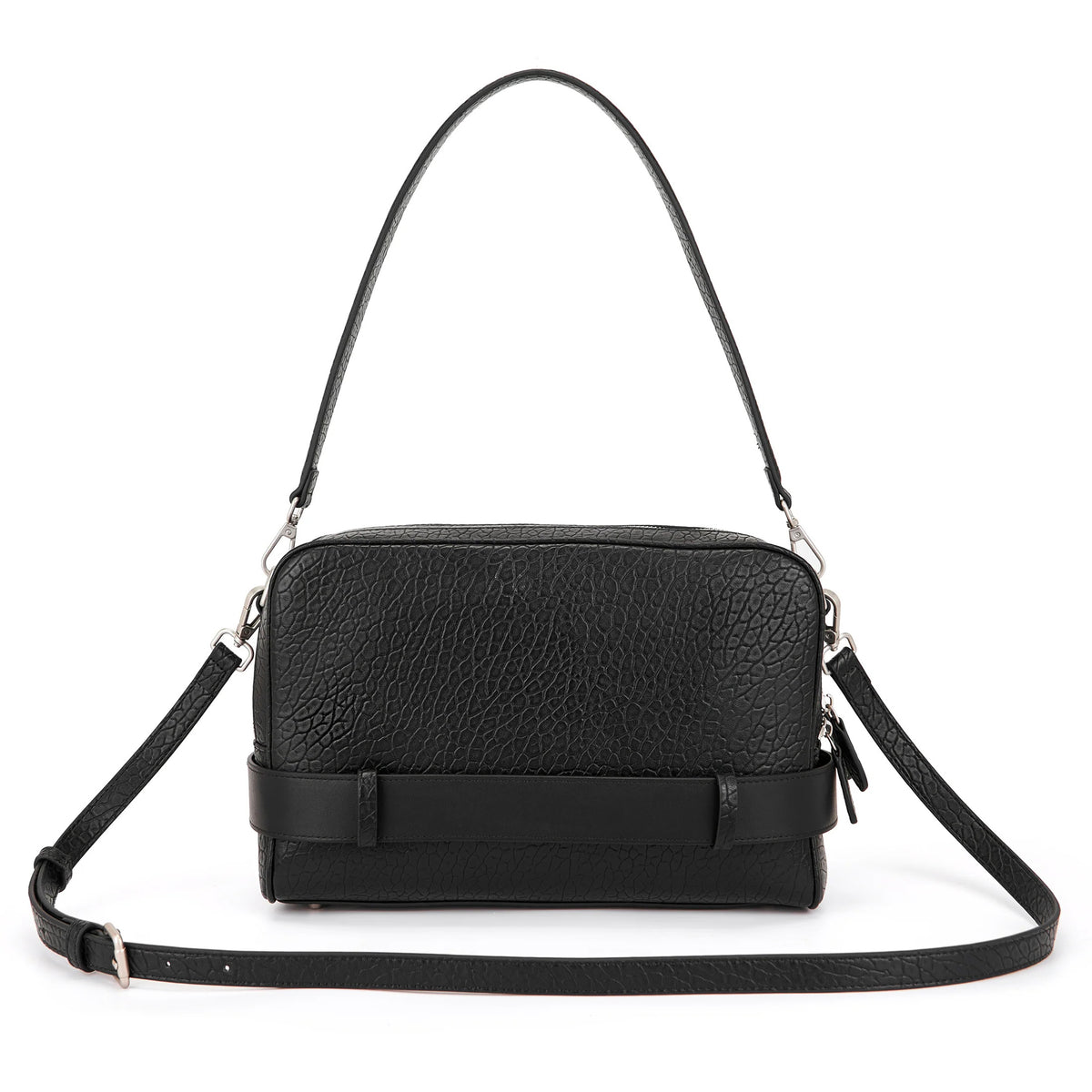 Interno borsa La Carrie Belty nera con chiusure zip e tasche