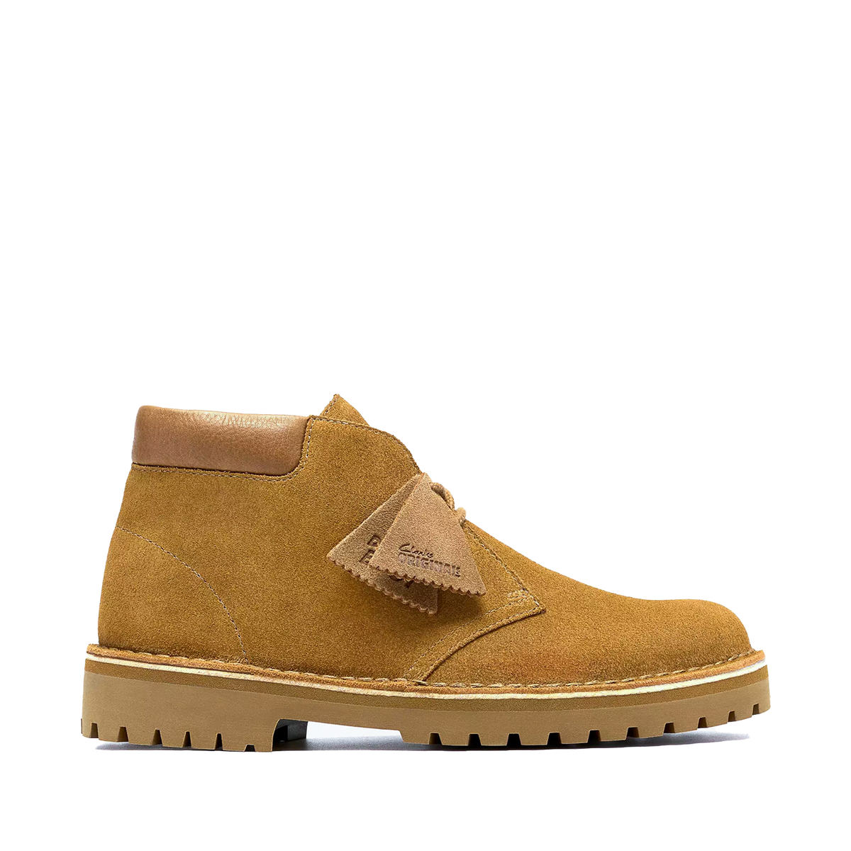 Clarks Desert Rock uomo stivaletto in camoscio cammello con suola carrarmato