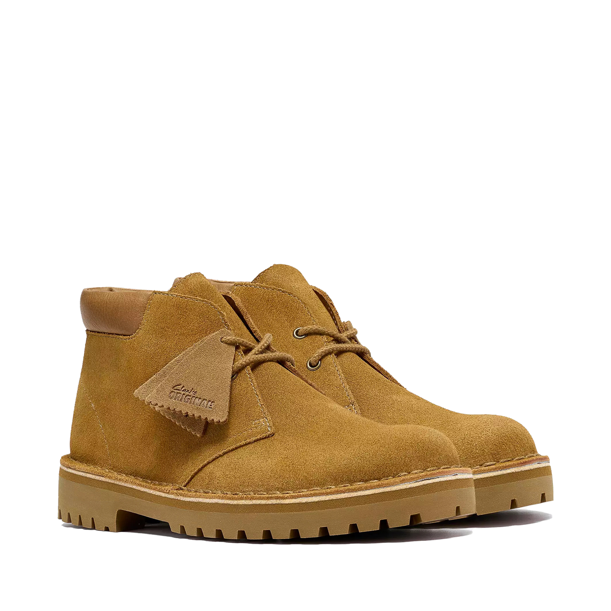 Stivaletti Clarks Desert Rock cammello in pelle scamosciata con lacci
