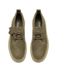 Clarks - Torhill Hi Uomo in Nabuk Verde Khaki con Suola Chunky