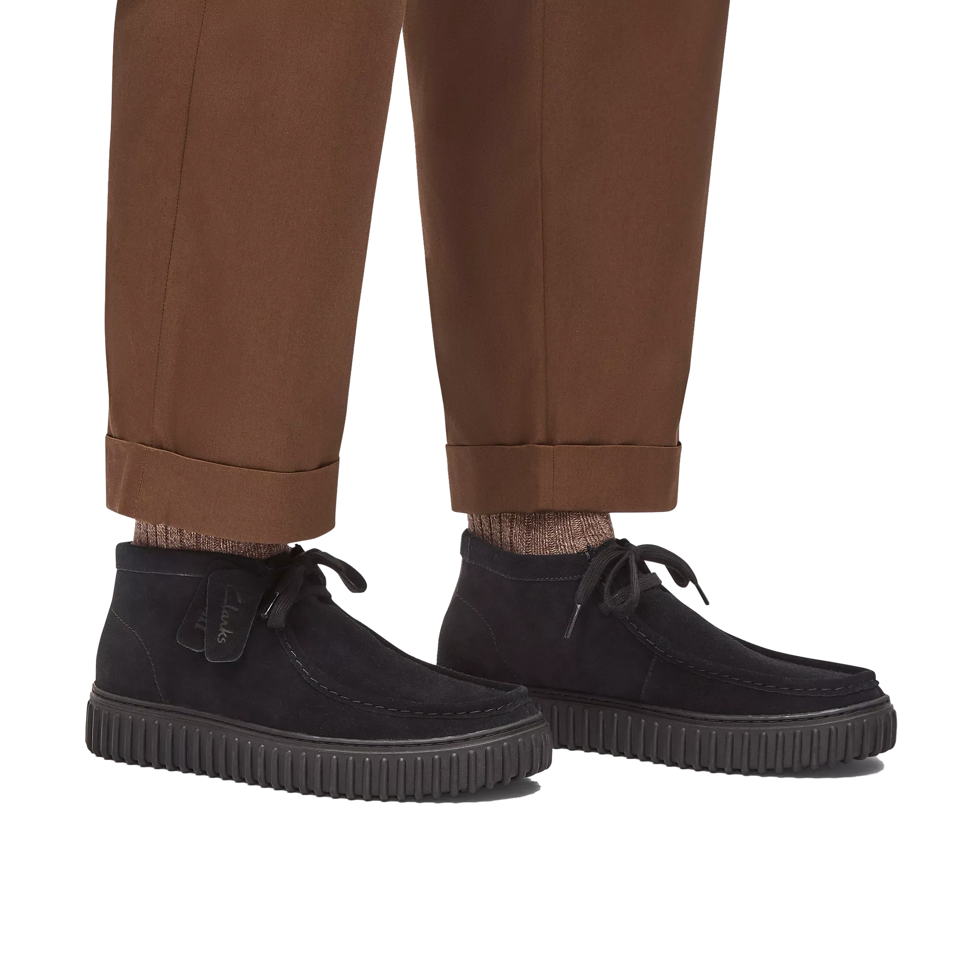 Clarks - Torhill Hi Uomo Stivaletto Camoscio Nero