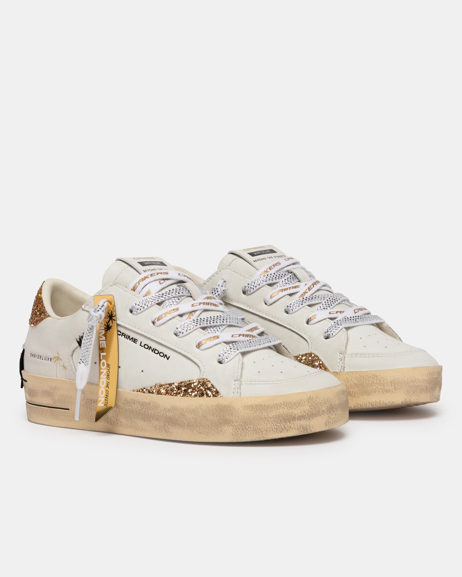 Crime London - Sneakers Donna Sk8 Deluxe Always Shining Strass