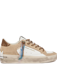 Crime London - Sneakers Donna Sk8 Deluxe Always Shining Beige Oro