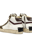 Crime London - Sneakers Recut High Burnt Sienna Suede Grigio e Panna