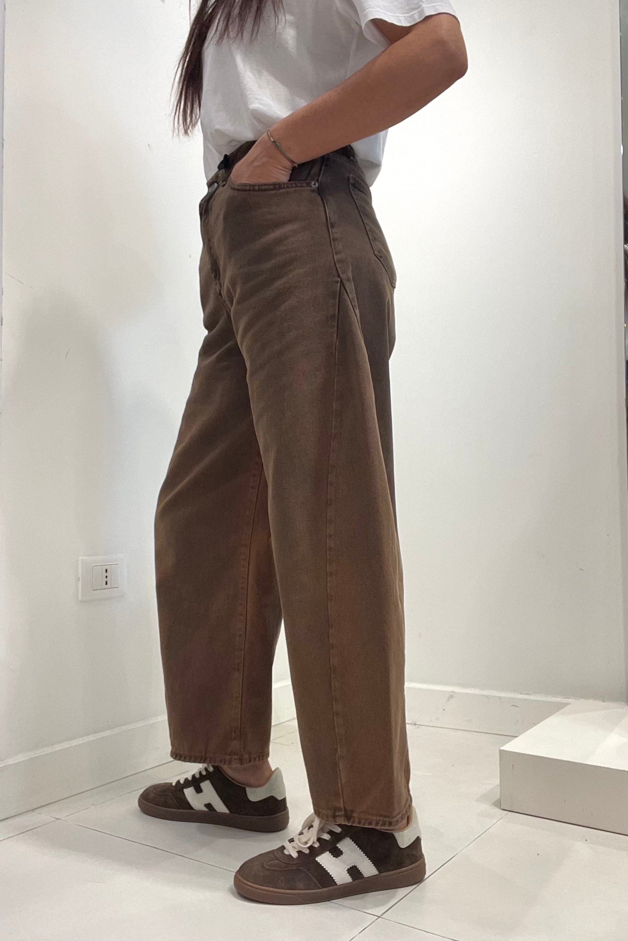 Le streghe - jeans barrel ruggine