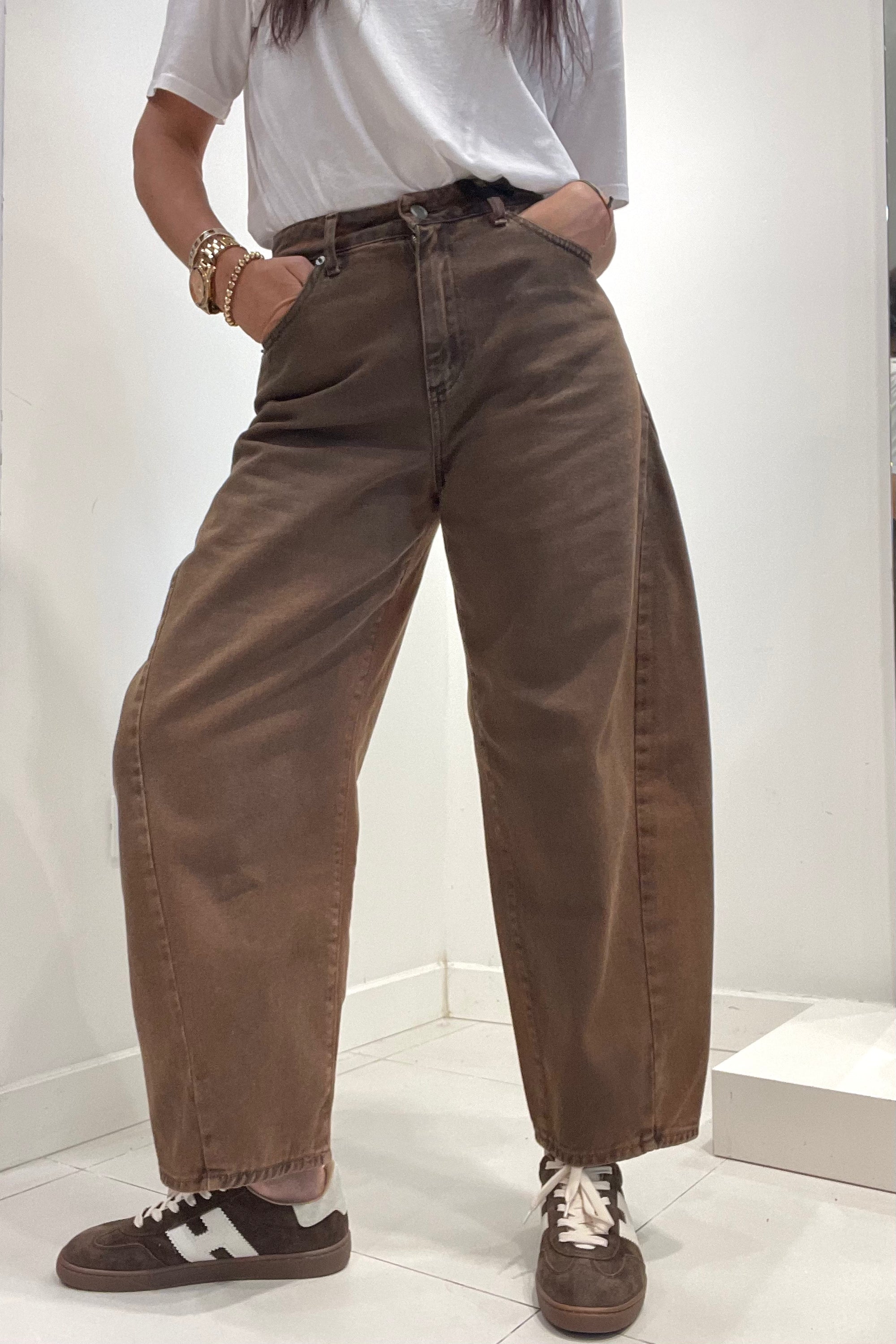 Le streghe - jeans barrel ruggine