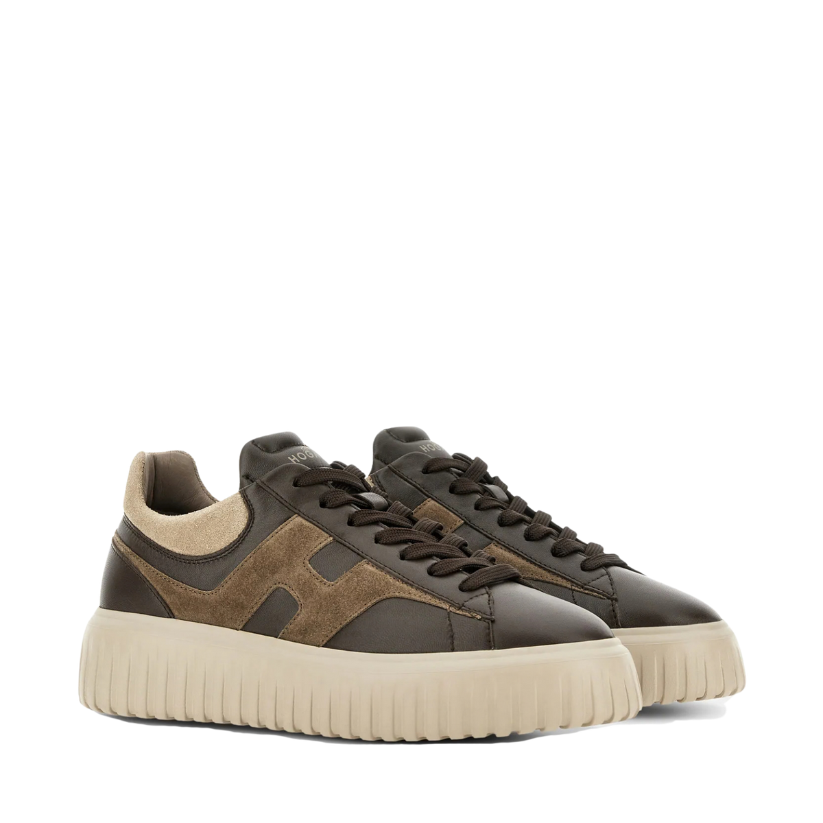 Hogan - H-Stripes H645 Uomo Pelle Marrone